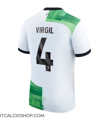 Liverpool Virgil van Dijk #4 Seconda Maglia 2023-24 Manica Corta